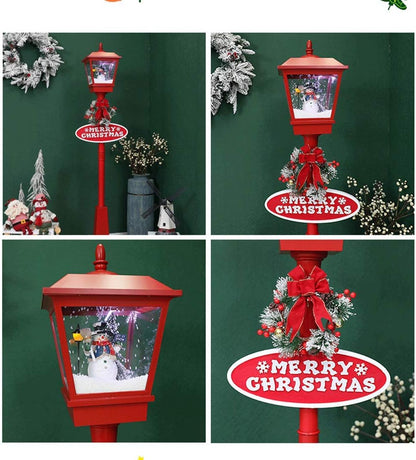 1.8m Christmas Snowing Street Lamp – Outdoor Holiday Decoration for Shopping Malls, Hotels, & Bars