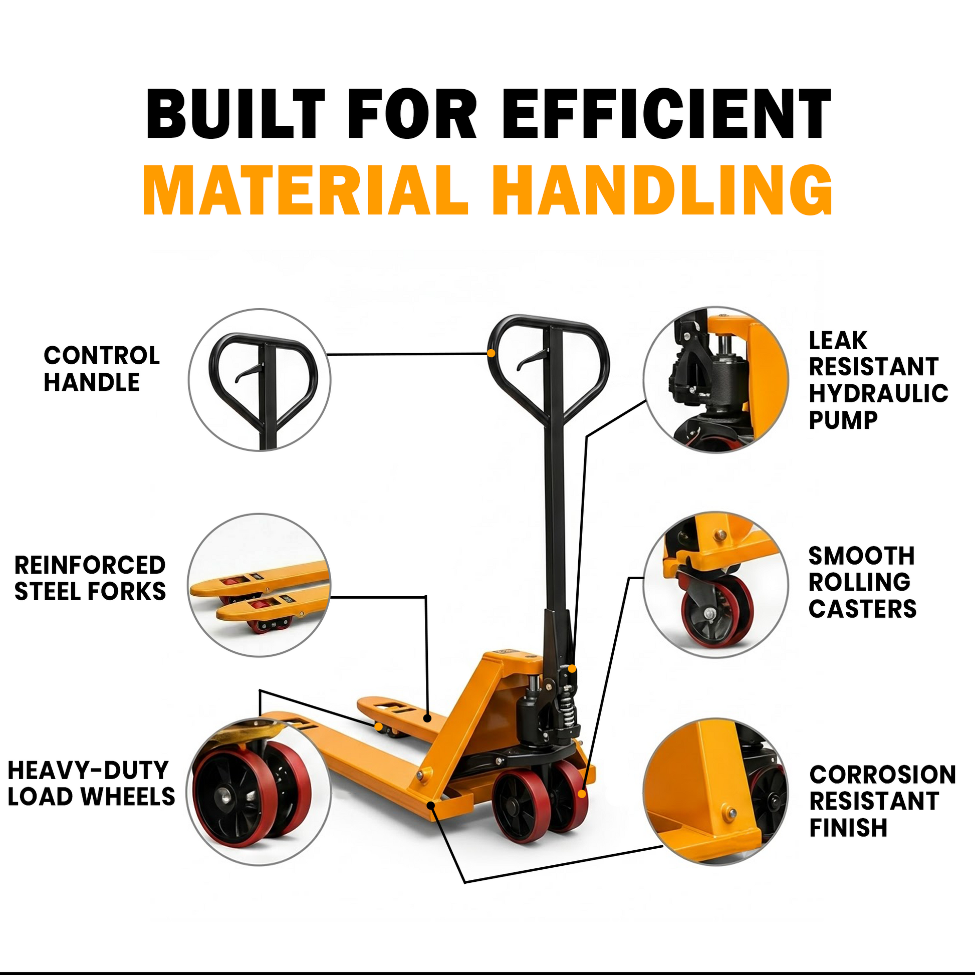 Heavy Duty Hydraulic Hand Pallet Jack – 2000kg, 2500kg, 3000kg & 5000kg Capacity Variants - product image 8