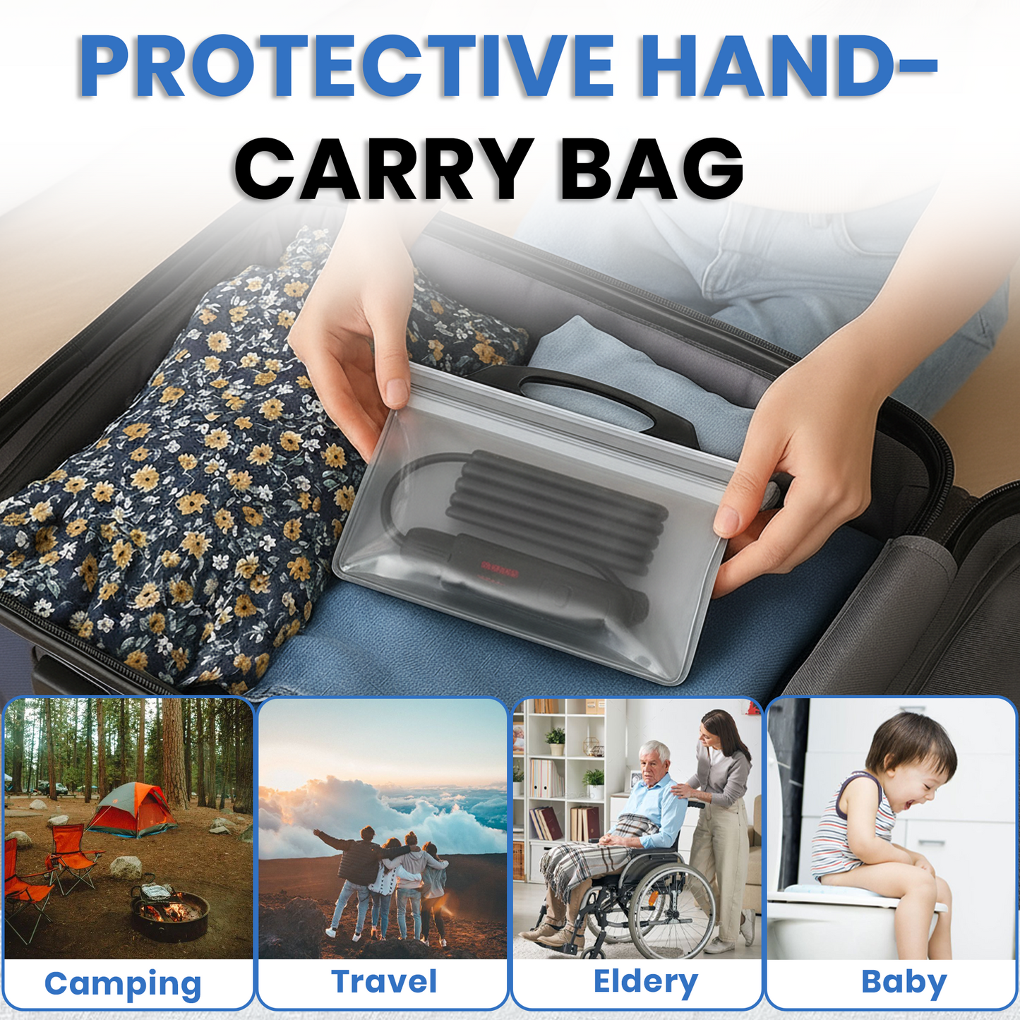 TAZEET Electric Portable Bidet Sprayer 2.3L Rechargeable Handheld Travel Toilet Washer – Personal Hygiene for Women, Baby & Elderly | Portable WC Cleaning (Black)