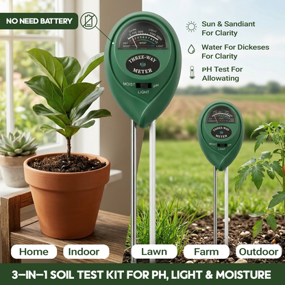 3-in-1 Soil Moisture Meter pH Light Tester - product image 3