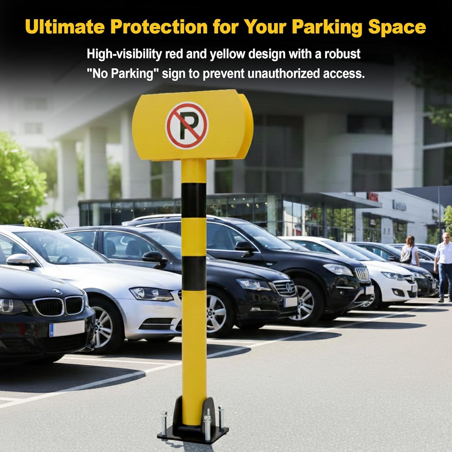 Manual Parking Space Lock 75cm – Yellow Ground-Mounted Car Barrier - image 13