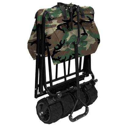 All-Terrain Folding Wagon with Steel Frame, Camo Print | 120 lbs Capacity | Creative Outdoor Distributor 900248-Camo