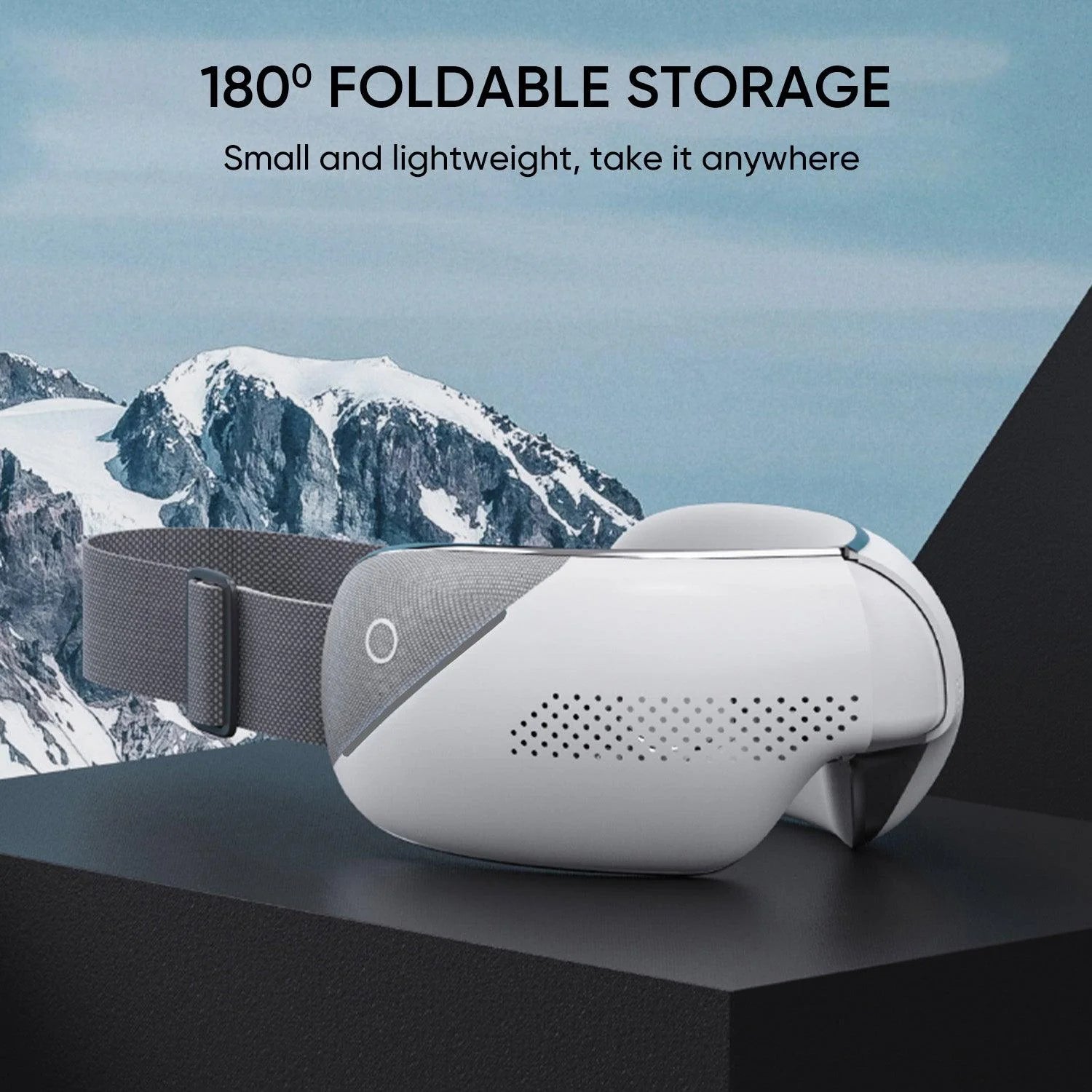 JC BUCKMAN Eye Soothe Massager | Eye Massager with Heat, Bluetooth Music, Air Bag Massage & 4 Modes | Relief for Migraines, Insomnia, Dark Circles & Dry Eyes | See-Through Design, 180° Folding - Tazeet.com