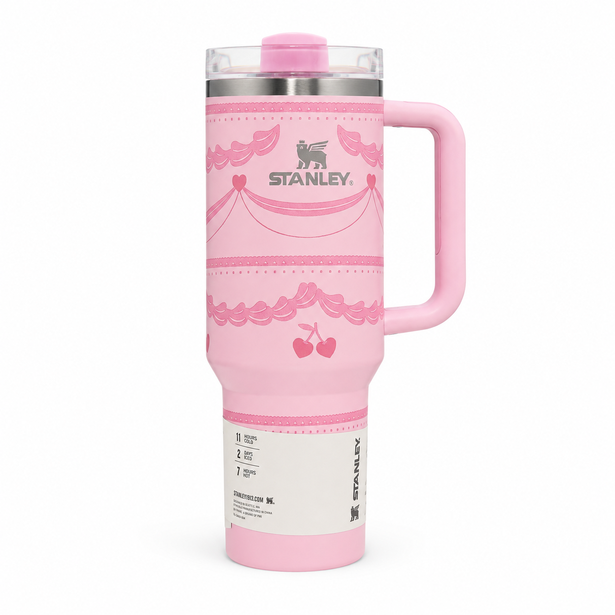 Stanley Quencher H2.0 FlowState tumbler 40 oz in Blooming Heirloom, stainless steel with handle and straw