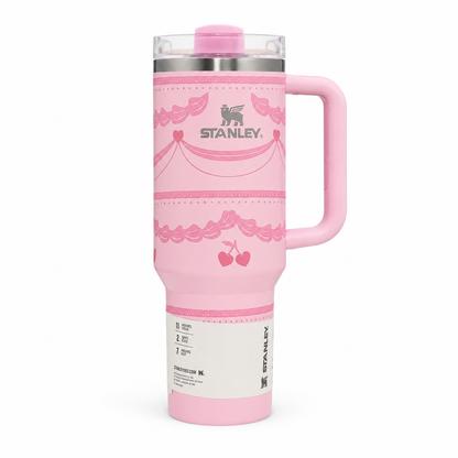 Stanley Quencher H2.0 FlowState tumbler 40 oz in Blooming Heirloom, stainless steel with handle and straw