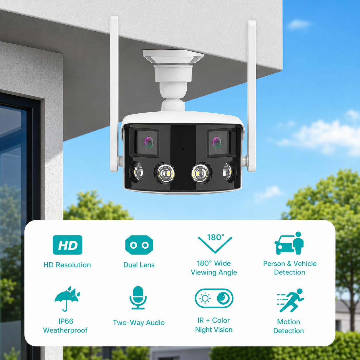 EW 180 Degree Panorama Outdoor Security Camera 4K - product image 7