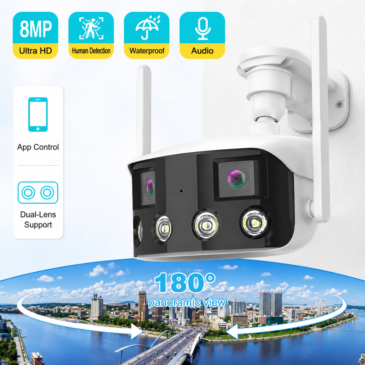 EW 180 Degree Panorama Outdoor Security Camera 4K - product image 5
