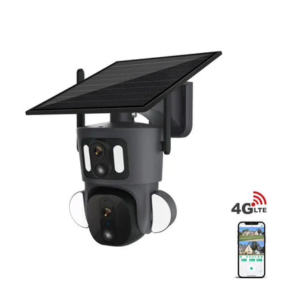 RBX-SD320 Solar PTZ Wireless Camera | 8MP, 1080P, 355° PTZ, IR Night Vision, Two-Way Audio, Human Body Induction, Waterproof - Tazeet.com