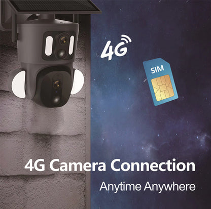 RBX-SD320 Solar PTZ Wireless Camera | 8MP, 1080P, 355° PTZ, IR Night Vision, Two-Way Audio, Human Body Induction, Waterproof - Tazeet.com