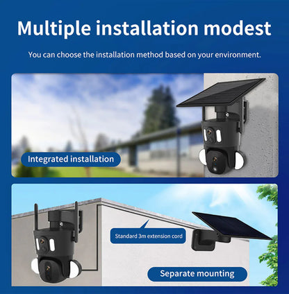 RBX-SD320 Solar PTZ Wireless Camera | 8MP, 1080P, 355° PTZ, IR Night Vision, Two-Way Audio, Human Body Induction, Waterproof - Tazeet.com