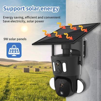 RBX-SD320 Solar PTZ Wireless Camera | 8MP, 1080P, 355° PTZ, IR Night Vision, Two-Way Audio, Human Body Induction, Waterproof - Tazeet.com