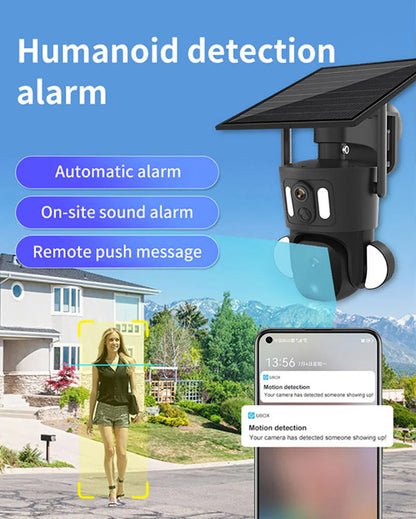 RBX-SD320 Solar PTZ Wireless Camera | 8MP, 1080P, 355° PTZ, IR Night Vision, Two-Way Audio, Human Body Induction, Waterproof - Tazeet.com