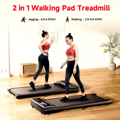 TAZEET EM-1306 Under Desk Walking Pad with Remote & Zwift App - Quiet 2HP Treadmill for Home & Office Use 🚶‍♂️