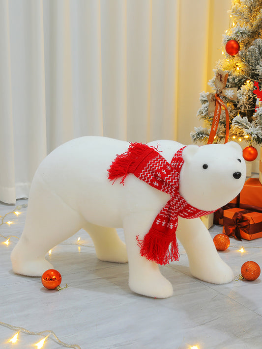 Polar Bear & Snowman Christmas Tree Scene – Window Set Christmas Decoration for Home & Office