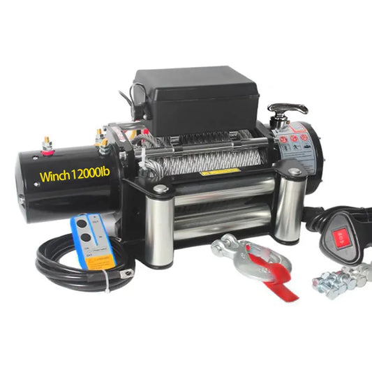 12V/24V 4x4 Electric Winch with Synthetic Rope | Heavy-Duty Off-Road Winches | 2000LBS - 20000LBS - Tazeet.com