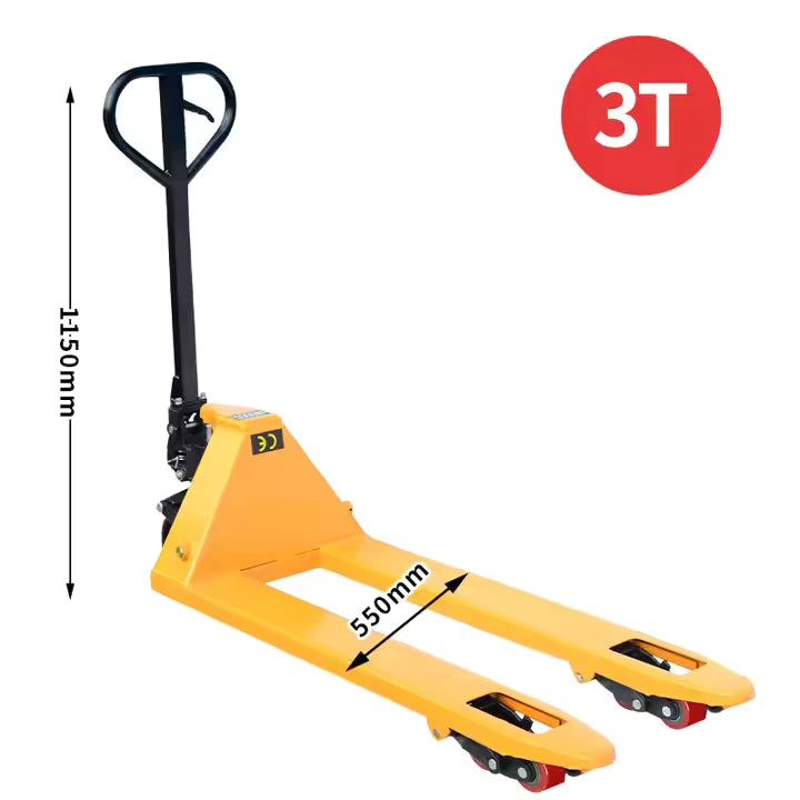 Tazeet Heavy Duty Hydraulic Hand Pallet Jack – 2500KG & 3000KG Capacity – 55x115cm Forks, Nylon Wheels – Manual Pallet Truck for Warehouse & Industrial Use UAE