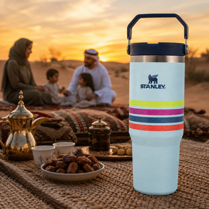 Stanley IceFlow Flip Straw Tumbler 30 oz, stainless steel vacuum insulated with flip-up straw and carry handle