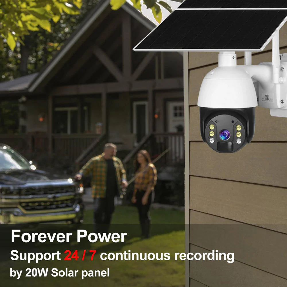 Solar PTZ Wireless Camera RBX-SL100 | 2MP, 355° PTZ, Motion Detection, IP65 Weatherproof - Tazeet.com