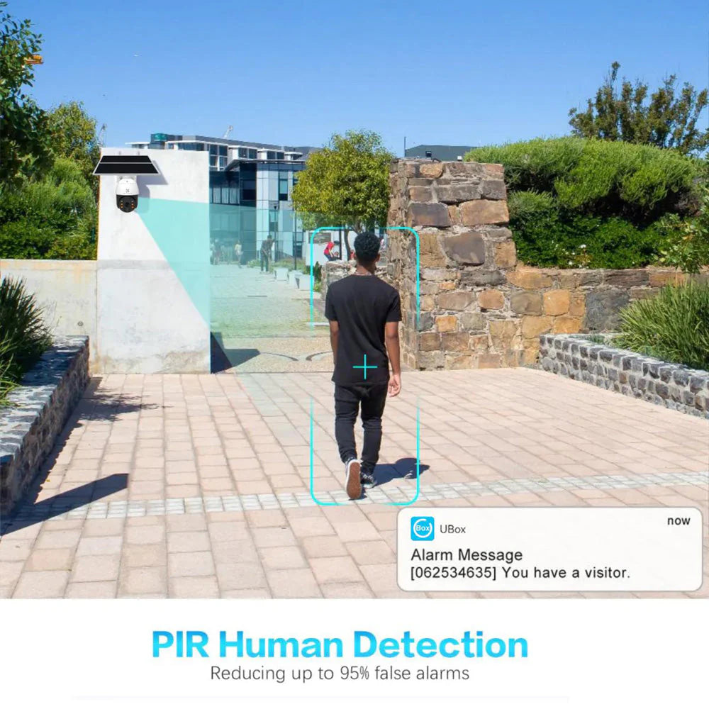 Solar PTZ Wireless Camera RBX-SL100 | 2MP, 355° PTZ, Motion Detection, IP65 Weatherproof - Tazeet.com