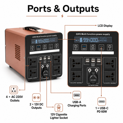 MP7-1200W Portable Power Station 720Wh - product image 4