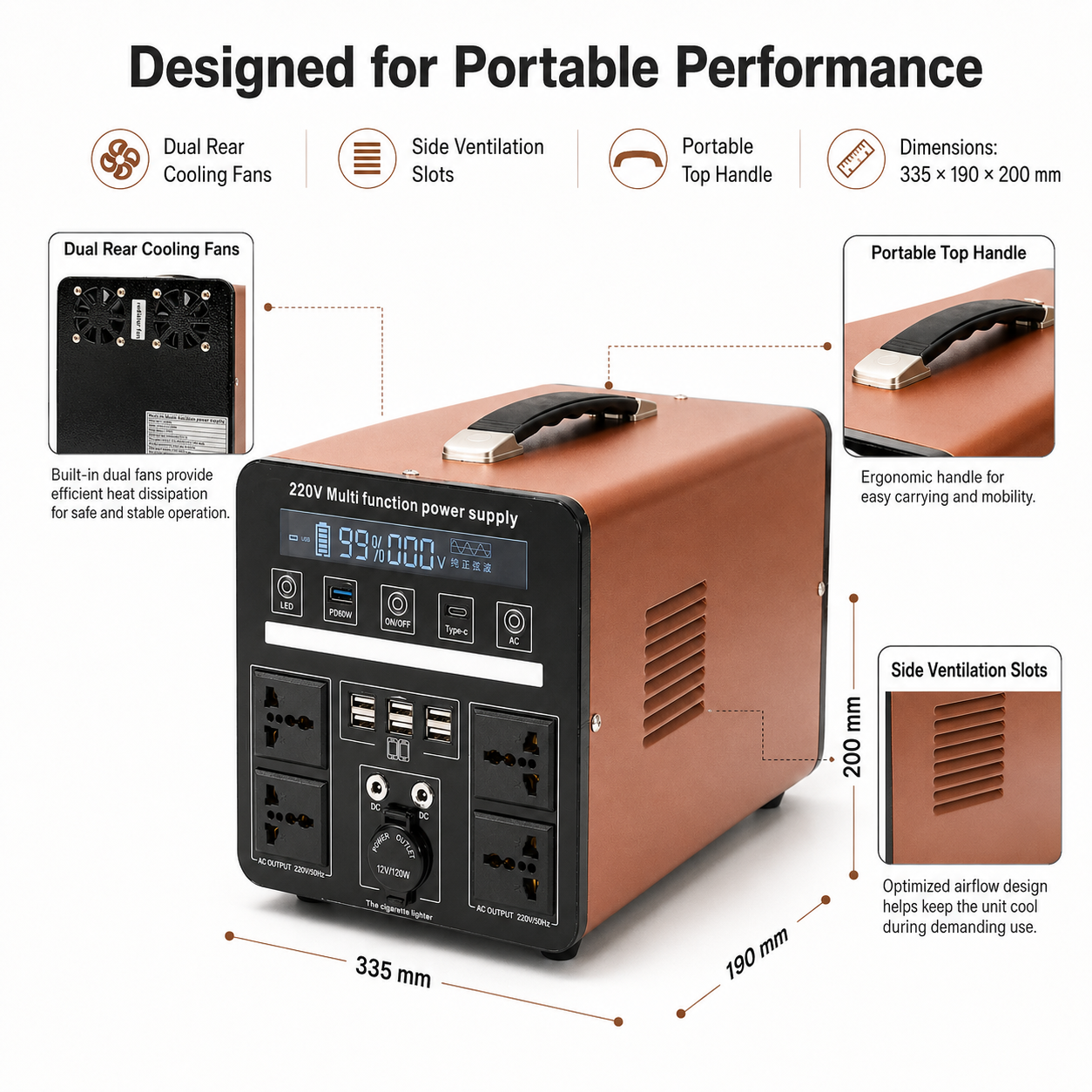 MP7-1200W Portable Power Station 720Wh - product image 5