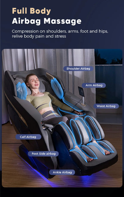 JC Buckman ElateUs 4D Massage Chair with Free V Jog Treadmill – Full Body Airbags Massage, Zero Gravity Recliner, LED Control, Bluetooth Speakers