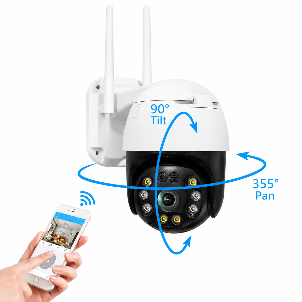 NIP-20HS PTZ Security Camera | 5MP | 2K | IR Night Vision | Two-Way Audio