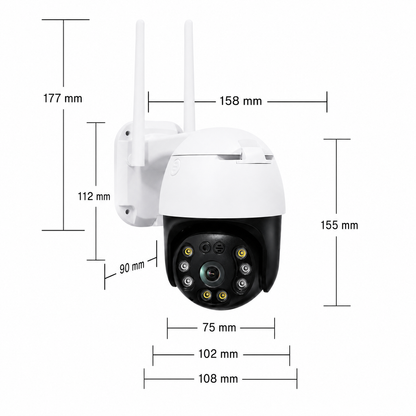 NIP-20HS PTZ Security Camera | 5MP | 2K | IR Night Vision | Two-Way Audio