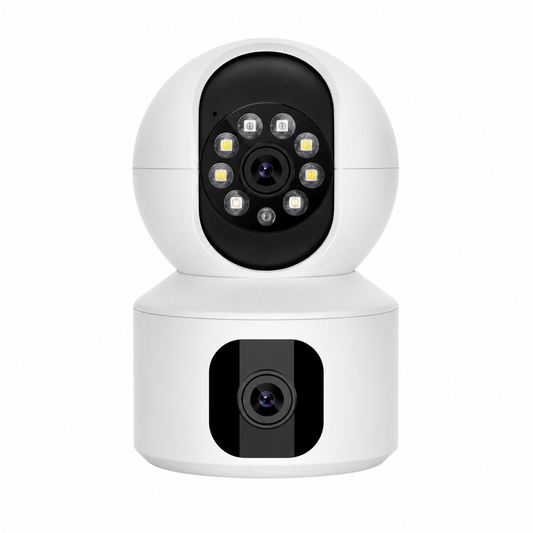 NIP-32 Dual-Lens PTZ Security Camera - 4MP 1080P with Motion Tracking & Two-Way Audio