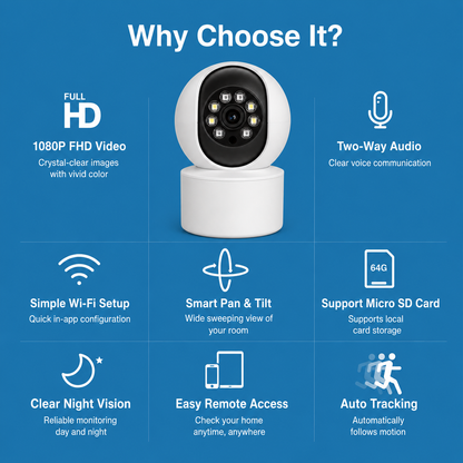 NIP-500+ PTZ Security Camera | 5MP | 1080P | IR Night Vision | Two-Way Audio