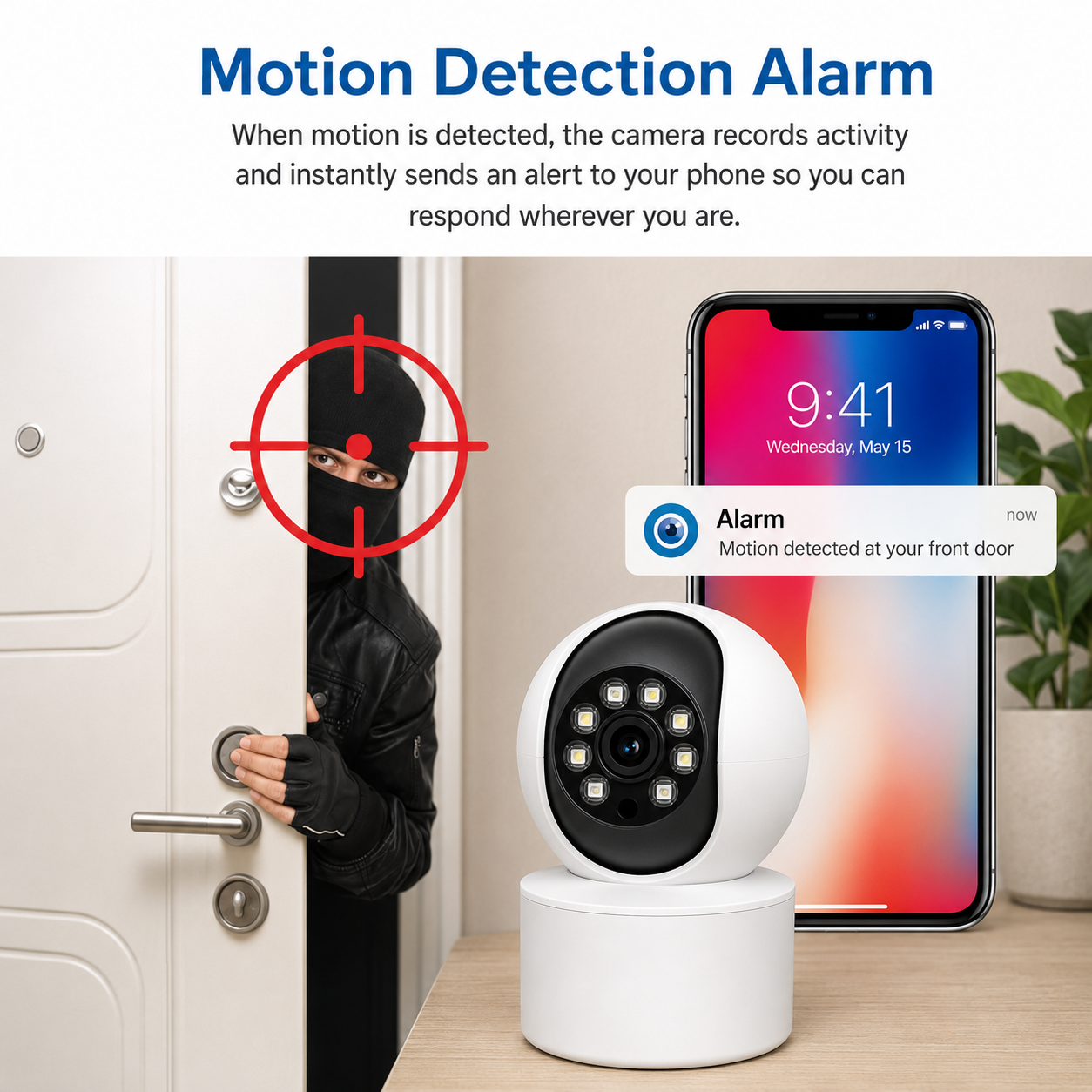 NIP-500+ PTZ Security Camera | 5MP | 1080P | IR Night Vision | Two-Way Audio