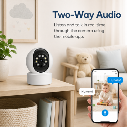 NIP-500+ PTZ Security Camera | 5MP | 1080P | IR Night Vision | Two-Way Audio