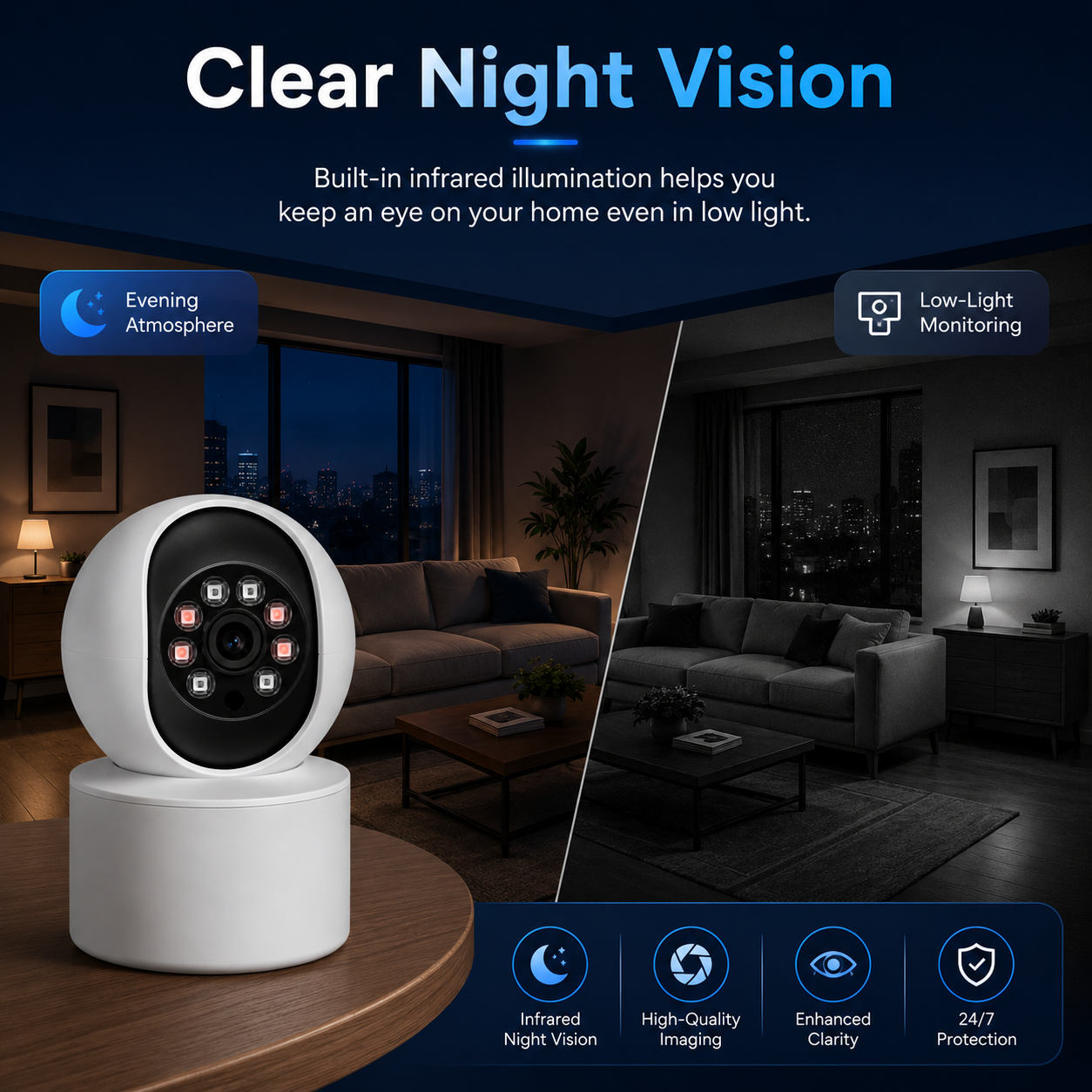 NIP-500+ PTZ Security Camera | 5MP | 1080P | IR Night Vision | Two-Way Audio