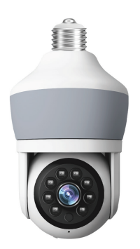 PTZ Wireless Bulb Camera CM-D211EM | 3MP | 2K Resolution | 360° Pan & 90° Tilt | Built-in LED Lamp | Humanoid Detection | Two-way Audio | Wi-Fi | App Connectivity