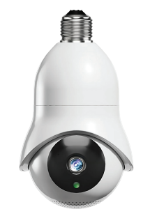 PTZ Wireless Bulb Camera TC76 | 2MP | 720P HD | 275° Pan & 95° Tilt | IR Night Vision | Motion Detection | Two-way Audio | Wi-Fi | Waterproof | App Connectivity