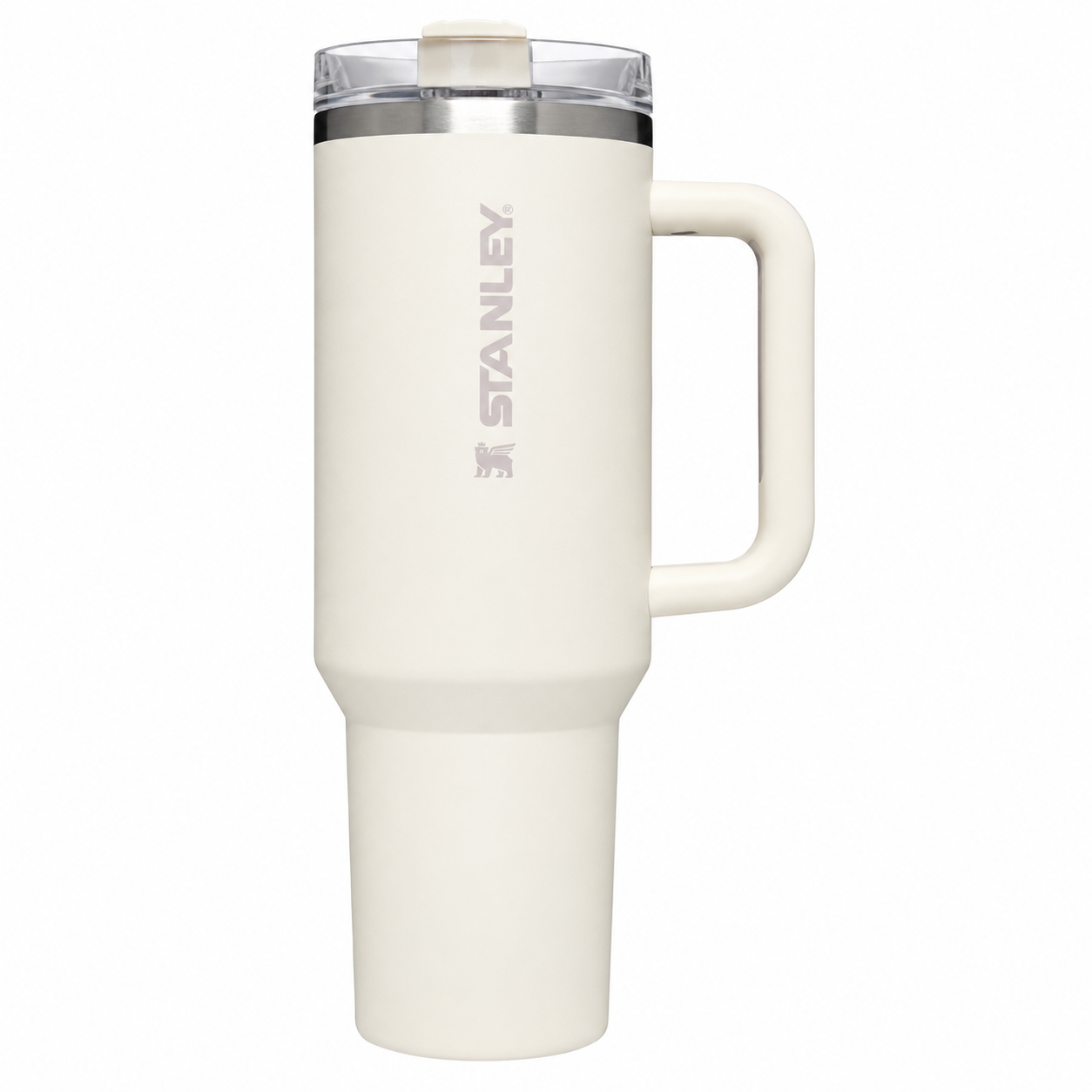 Stanley Quencher H2.0 FlowState tumbler 40 oz in ProTour Cream, stainless steel with handle and straw