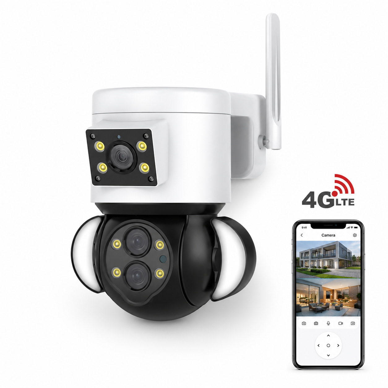ST-430 Triple-Lens PTZ Security Camera | 5MP | 2592 x 2048 | 10x Optical Zoom