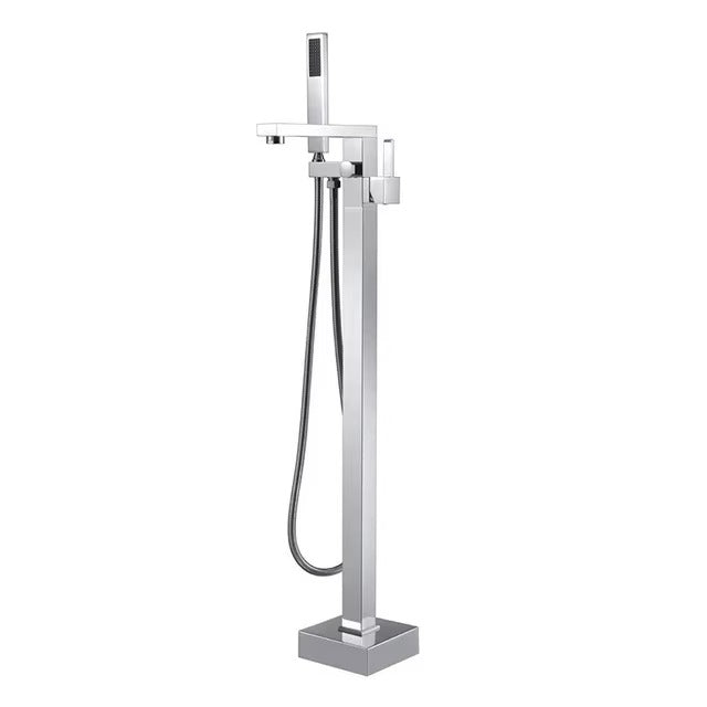 Freestanding Bathtub Faucet – Single Handle, 360° Swivel Spout & Hand Shower - product image 2