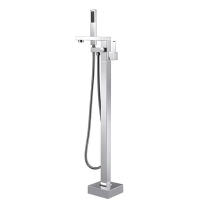 Freestanding Bathtub Faucet – Single Handle, 360° Swivel Spout & Hand Shower - product image 2