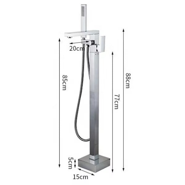 Freestanding Bathtub Faucet – Single Handle, 360° Swivel Spout & Hand Shower - product image 6