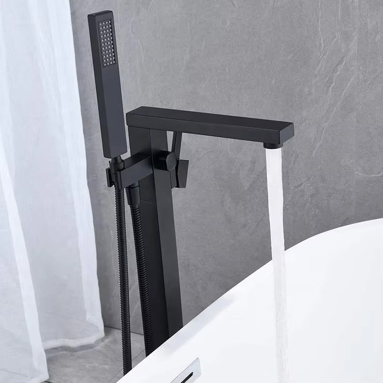 Freestanding Bathtub Faucet – Single Handle, 360° Swivel Spout & Hand Shower - product image 7