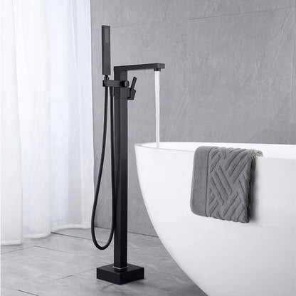 Freestanding Bathtub Faucet – Single Handle, 360° Swivel Spout & Hand Shower - product image 8