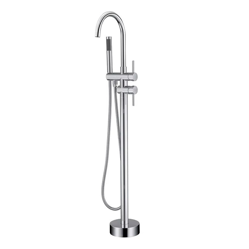 Freestanding Bathtub Faucet Tub Filler – Dual Handle with Handheld Shower - product image 1