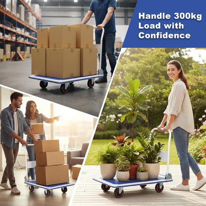 Heavy-Duty Platform Trolley 300kg with Foldable Handle - product image 4