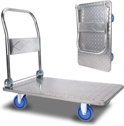Heavy Duty Metal Platform Hand Trolley – 400KG & 1000KG Foldable Push Cart