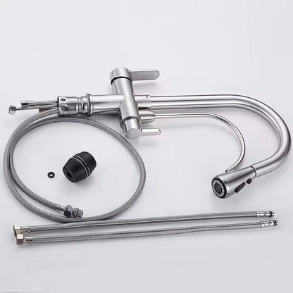 Kitchen Faucet with Pull-Down Sprayer – High Arc Stainless Steel Mixer Tap - product image 11