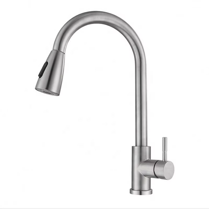 Kitchen Faucet with Pull-Down Sprayer – High Arc Stainless Steel Mixer Tap - product image 3