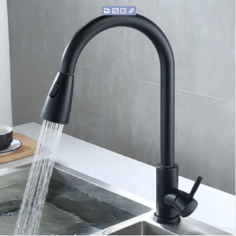 Kitchen Faucet with Pull-Down Sprayer – High Arc Stainless Steel Mixer Tap - product image 5
