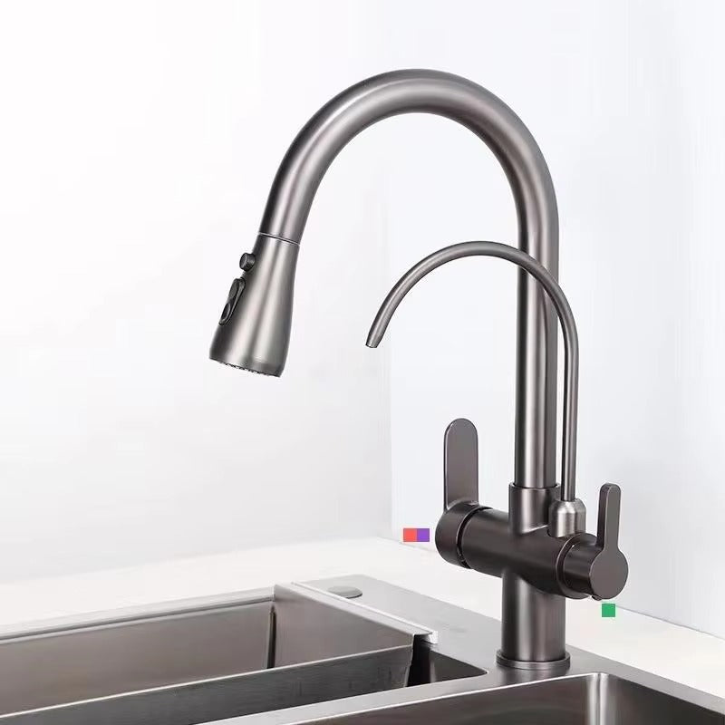 Kitchen Faucet with Pull-Down Sprayer – High Arc Stainless Steel Mixer Tap - product image 9
