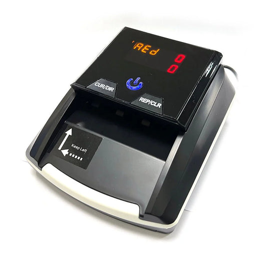 Mini portable currency counter with built-in display and battery